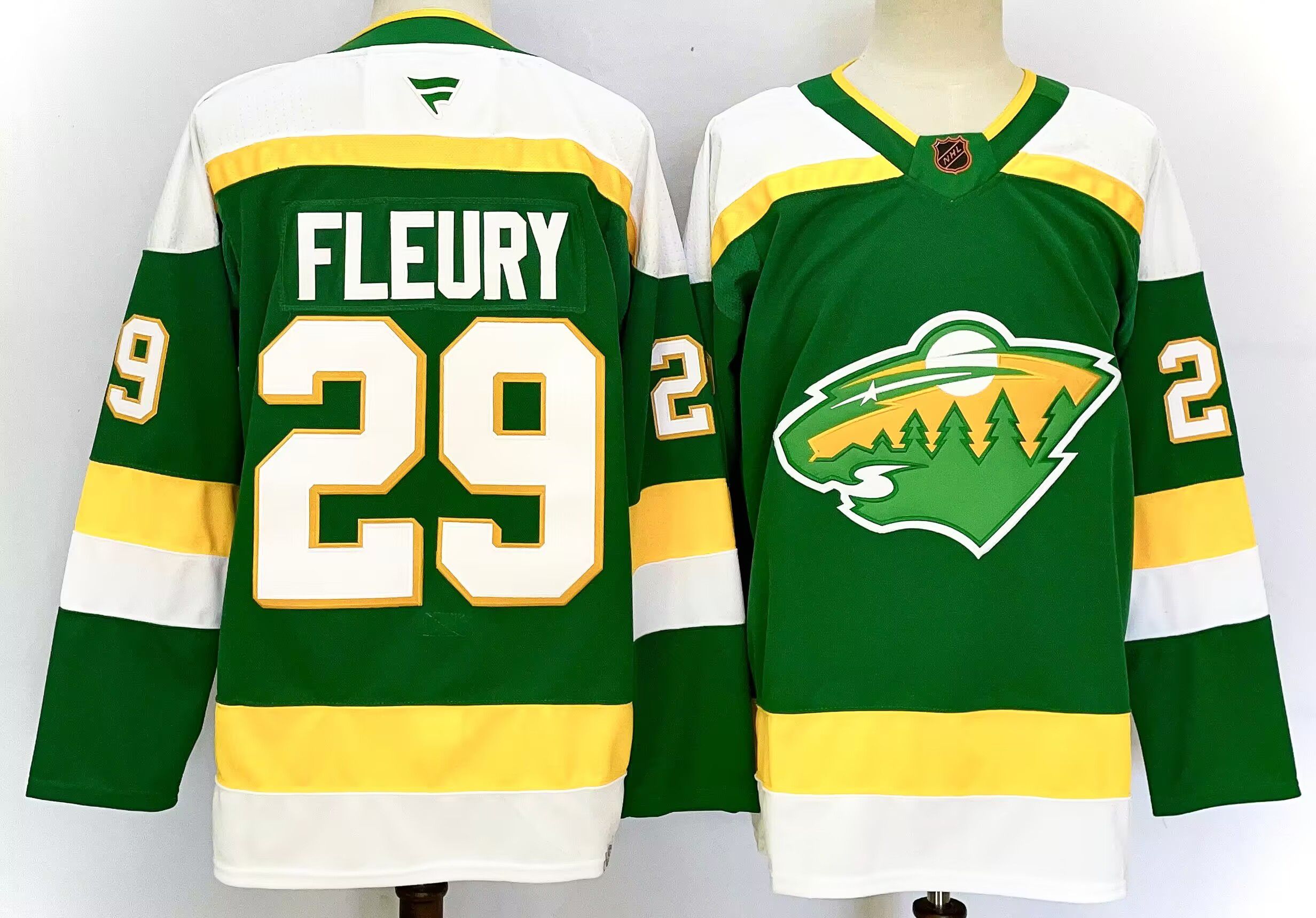 Men Minnesota Wild #29 Fleury Green 2025 Home Premier Player NHL Jersey style 1->minnesota wild->NHL Jersey